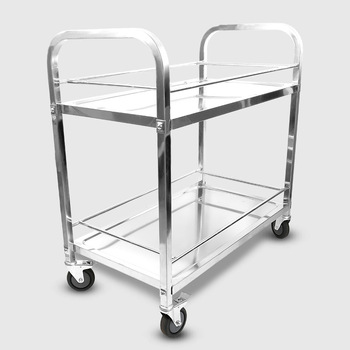 small OEM 2 tier Stainless Steel Trolley