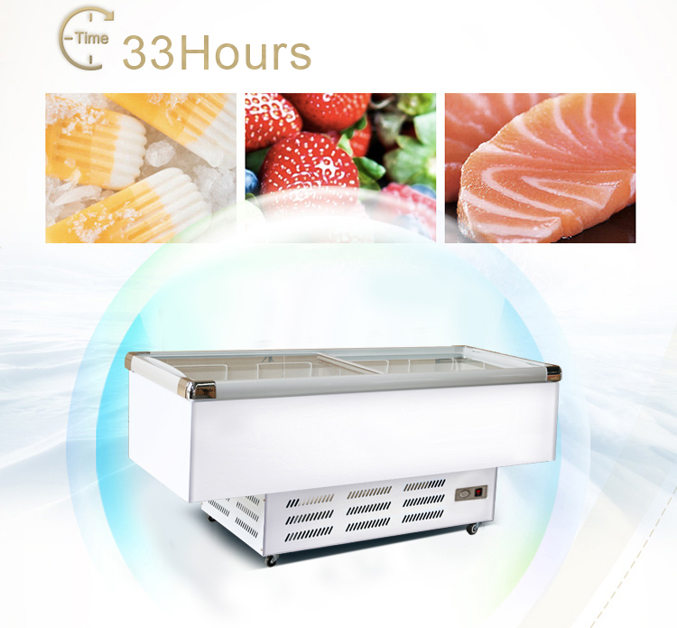 stainless steel eco-friendly seafood Supermarket Freezers