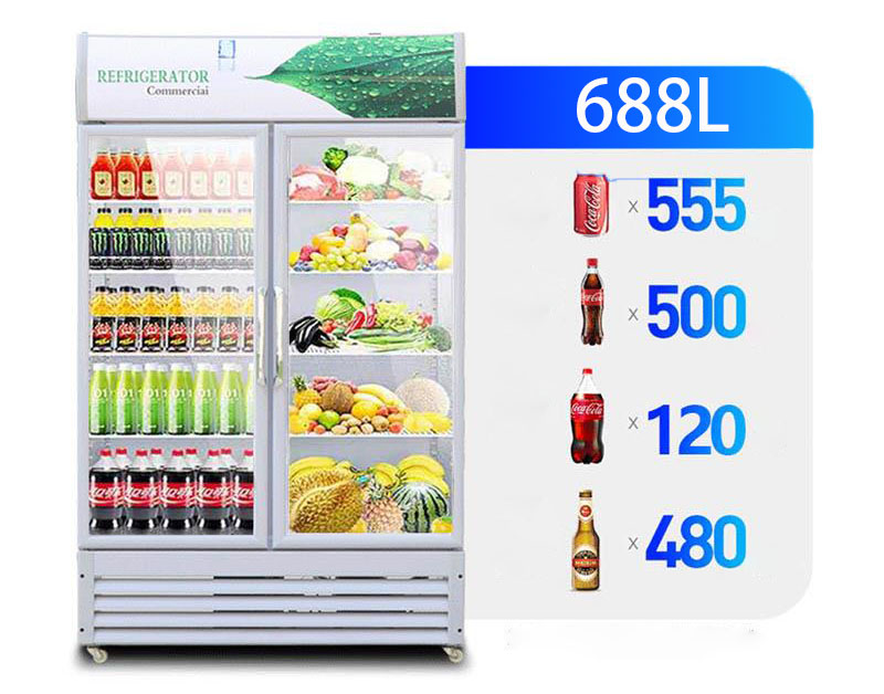 Customized 501L Beverage Refrigerated Display for Us Standard