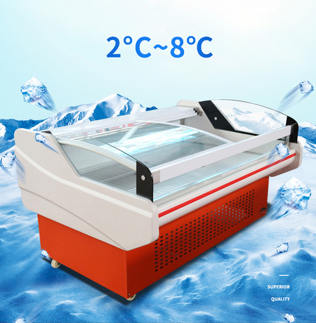 auto defrost 1.5m fresh meat cooler for butcher shop