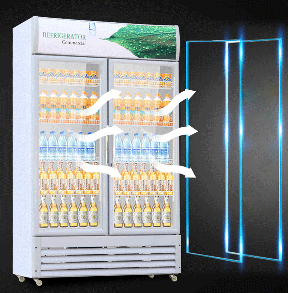 Customized 501L Beverage Refrigerated Display for Us Standard