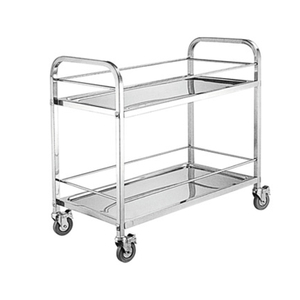 84 Inch 2 tier Stainless Steel Trolley on wheels