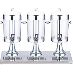 stainless steel double juice dispenser for orange juice