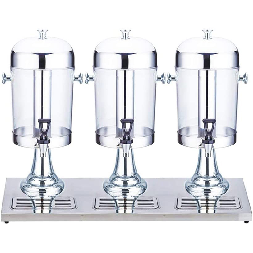 stainless steel double juice dispenser for orange juice