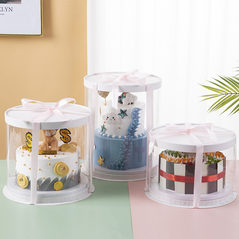 Middle PET quality Cake Packaging Box