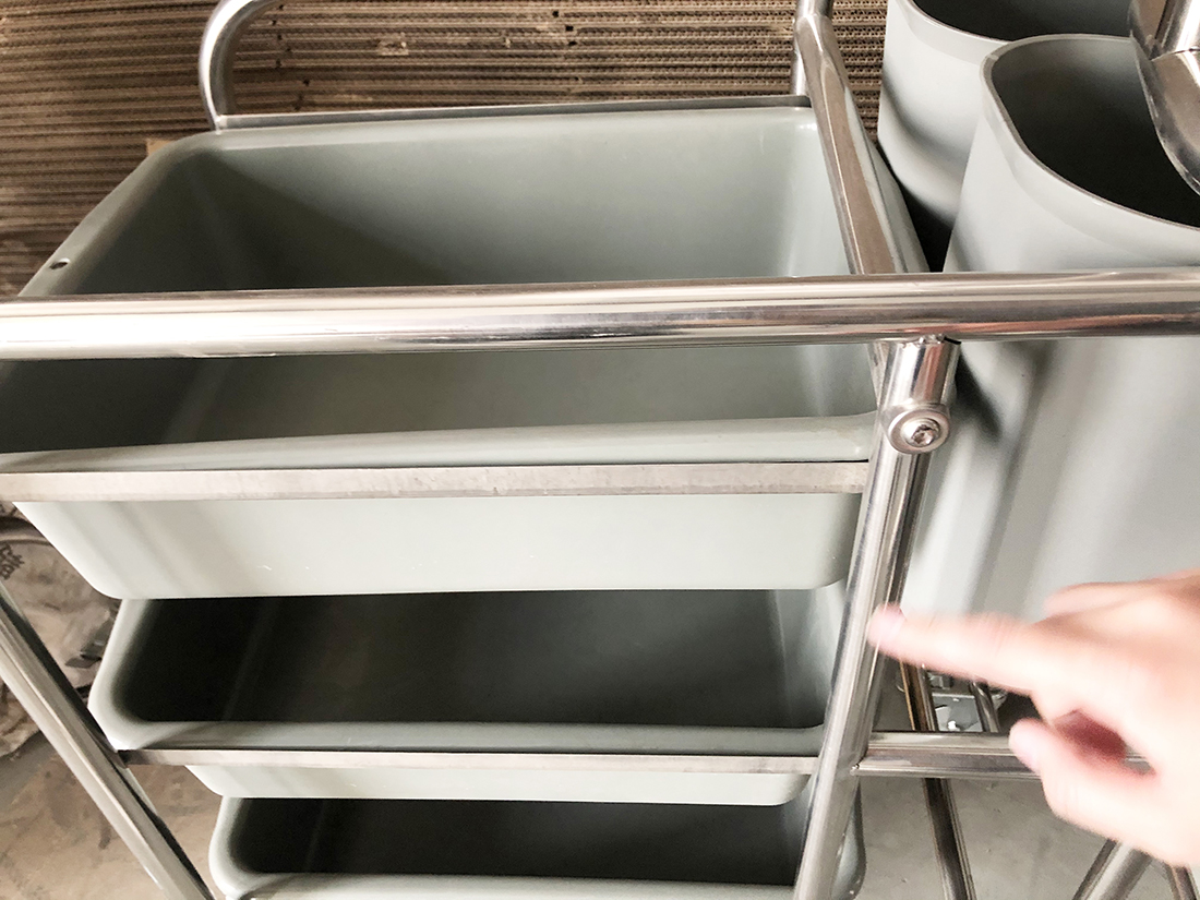 small OEM 2 tier Stainless Steel Trolley