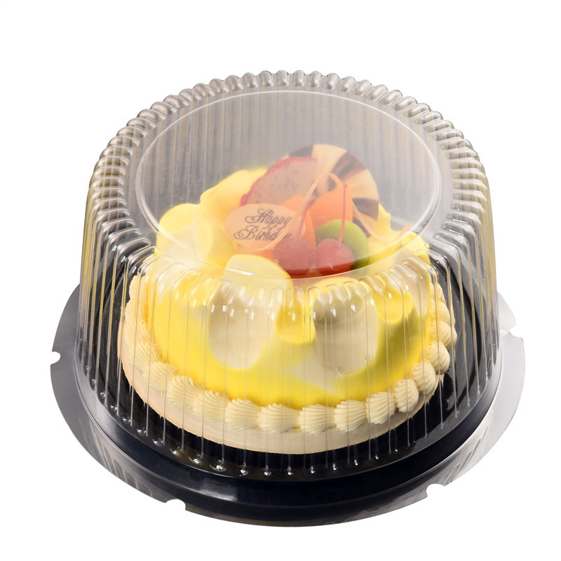 Middle plastic quality Cake Packaging Box