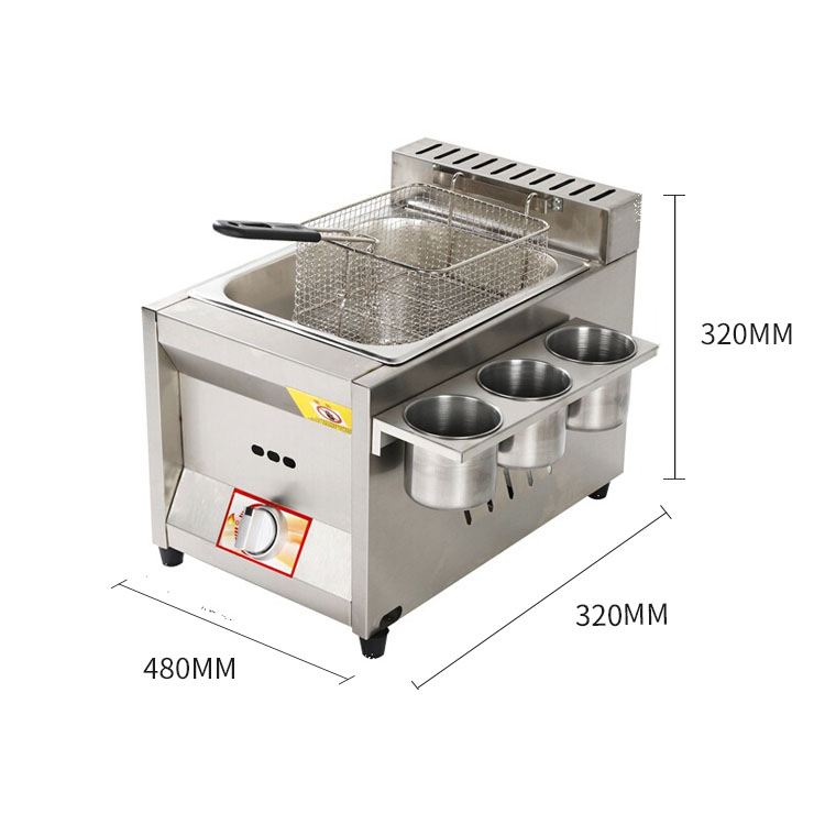 stainless steel LPG restaurant Donut Fryer