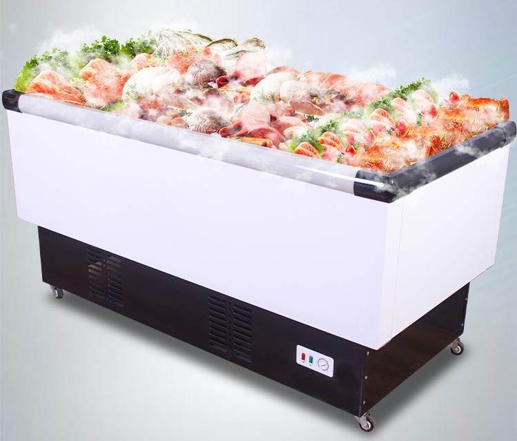 stainless steel eco-friendly seafood Supermarket Freezers