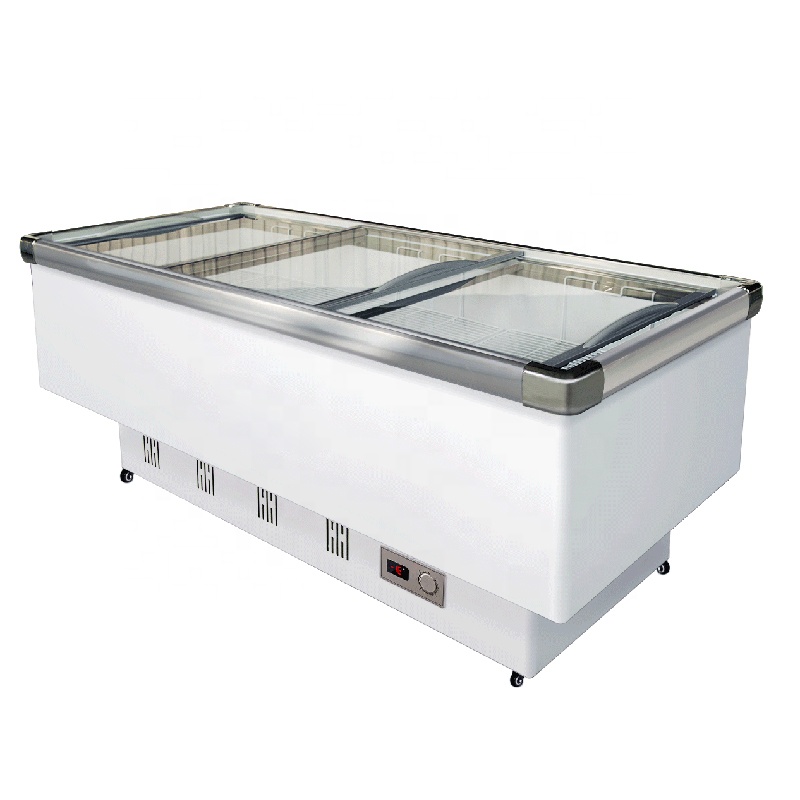 stainless steel auto-defrost beverage Supermarket Freezers