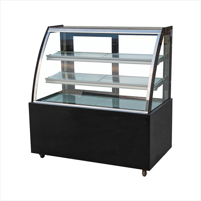 Black rounded refrigerated display