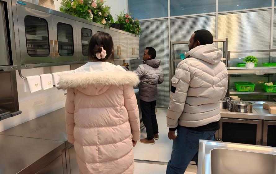 Ethiopian Customers of Charlene Visit Our Kitchen Equipment Factory for Business Negotiation